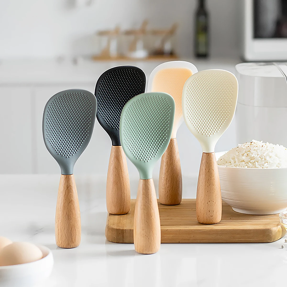 Kitchen Gadgets On Sale - Sendok nasi silikon gantung, sendok dapur