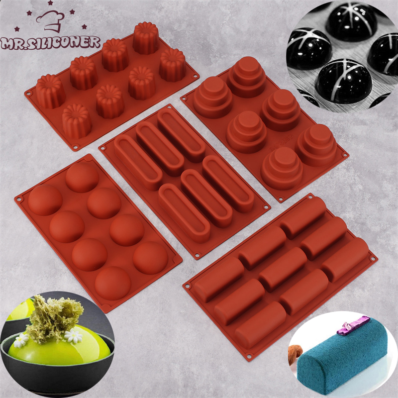 Kitchen Gadgets Deals - Cetakan silikon bulat setengah bola 3D,