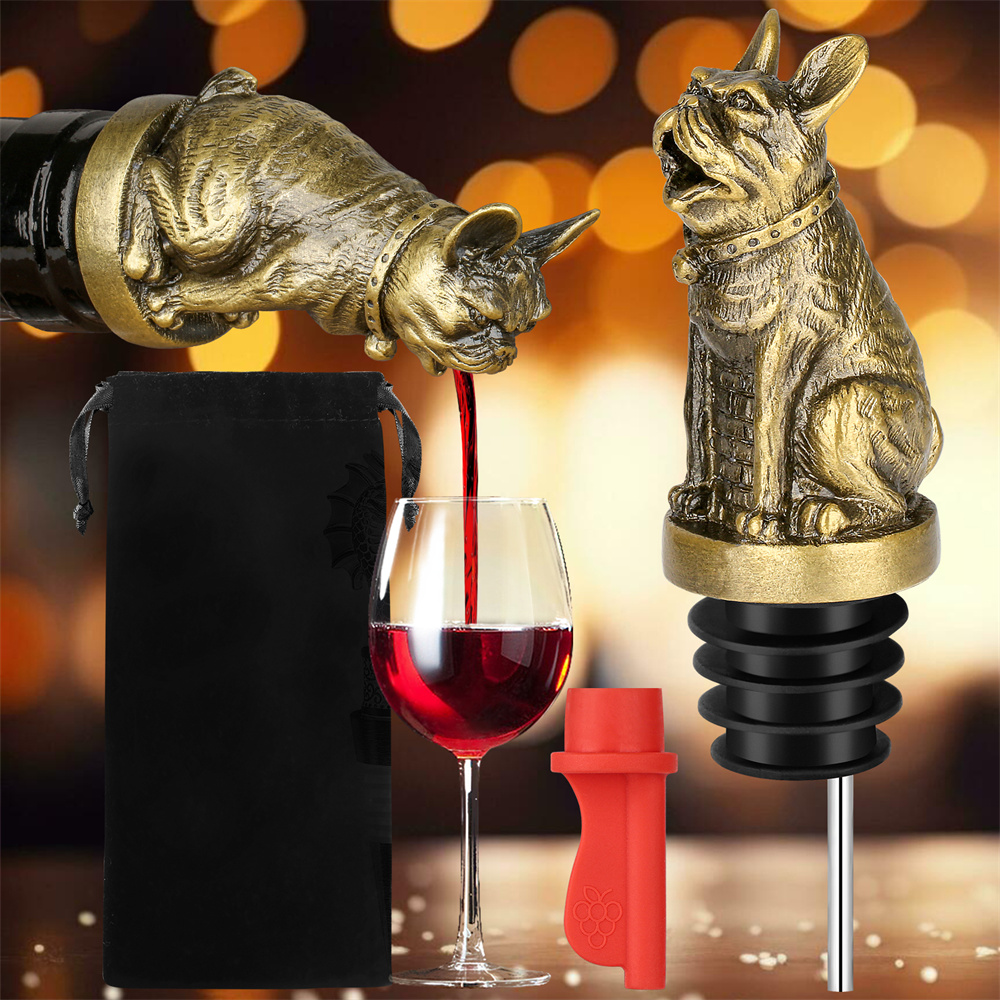 Kitchen Gadgets Deals - Botol anggur Bulldog Perancis lucu penyumbat
