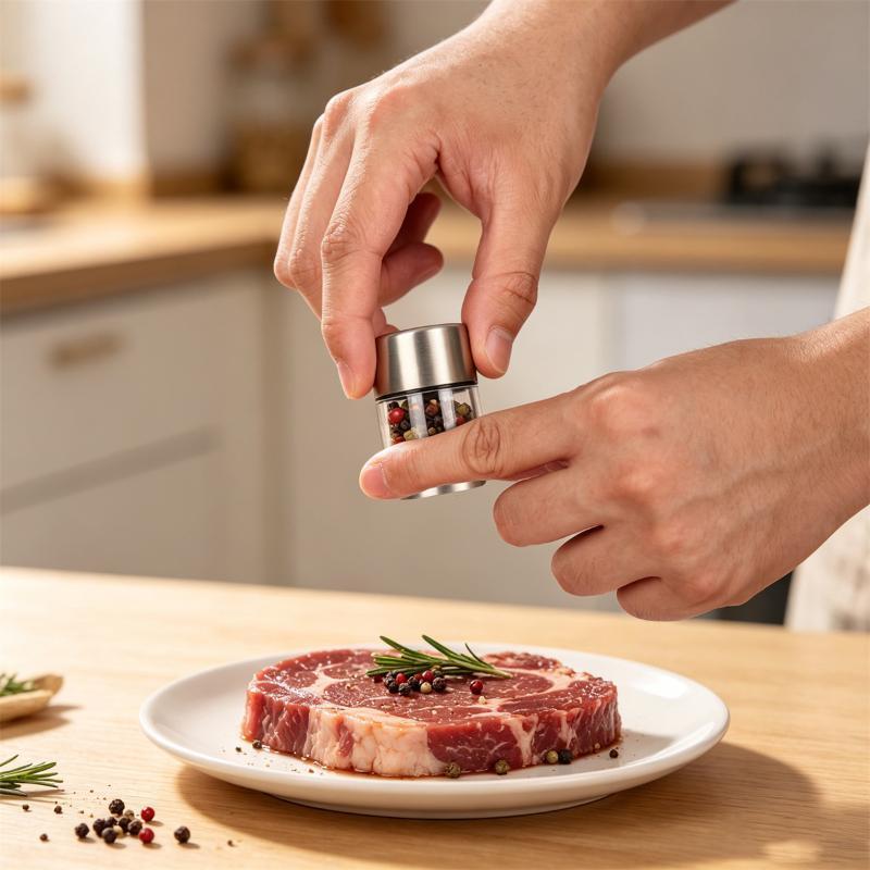 1/2pcs Penggiling Lada Stainle - Kitchen Gadgets Essential ulasan dan harga