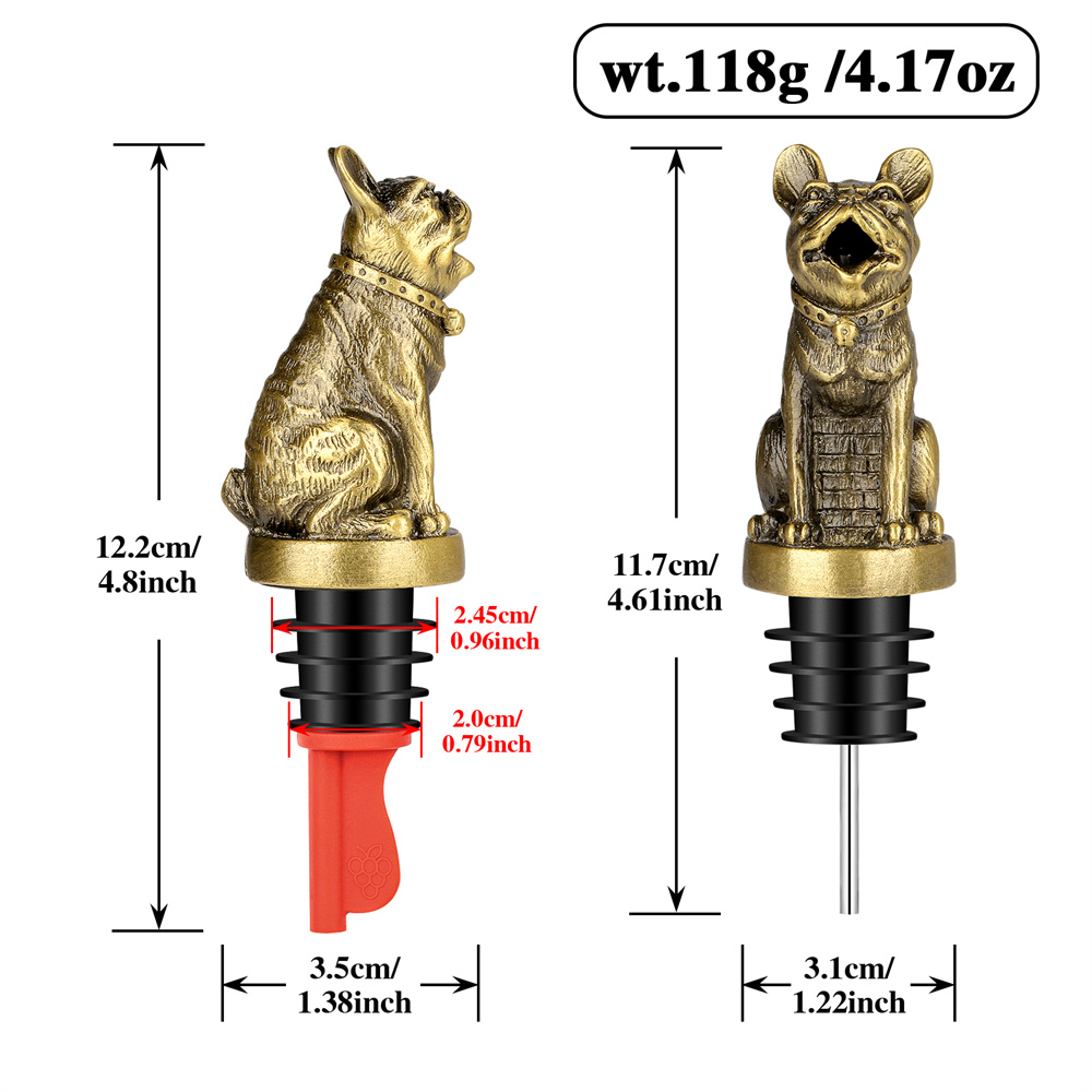 Botol anggur Bulldog Perancis  - Kitchen Gadgets Deals ulasan dan harga