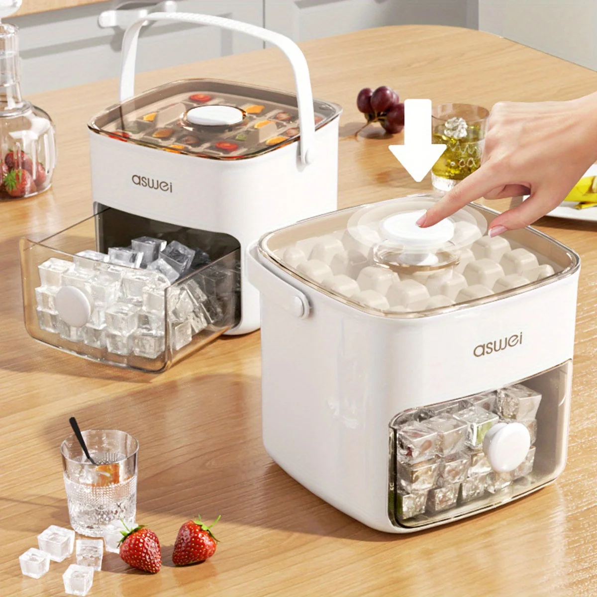 Pembuat Es 48 Kubus dengan Tut - Kitchen Gadgets Essential ulasan dan harga